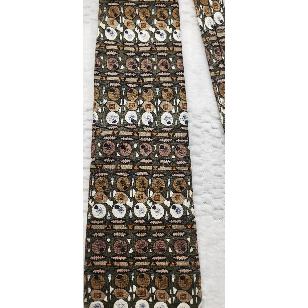 Paul Klee Art Silk Tie Coelin Fruit 1938 Black Bronze Gray Vintage Necktie 58in